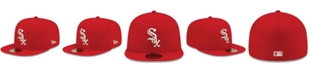 New Era Men's Red Chicago White Sox Logo White 59FIFTY Fitted Hat